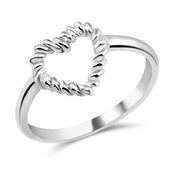 Cutie Heart Silver Ring NSR-418